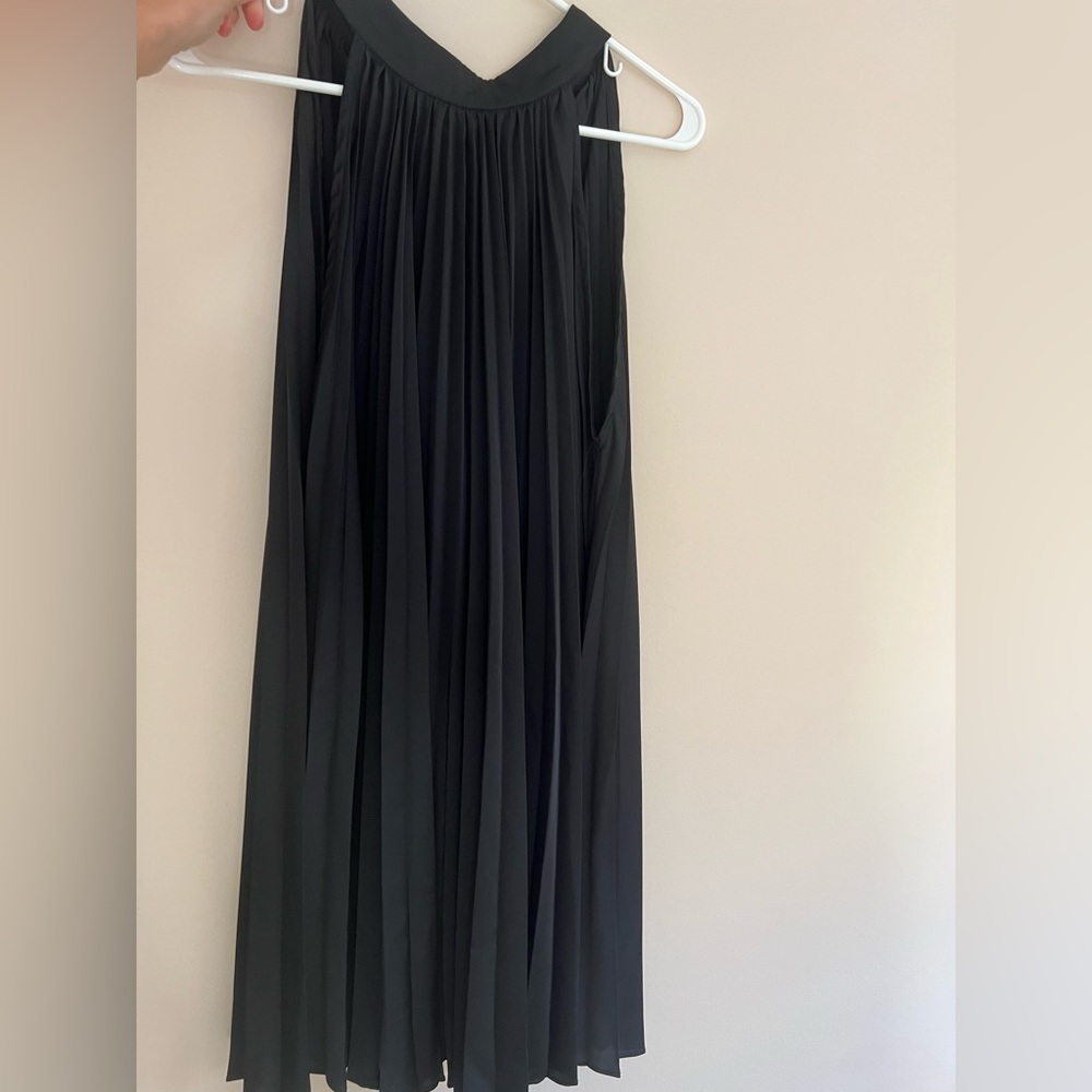 Petal and pup halter pleaded dress